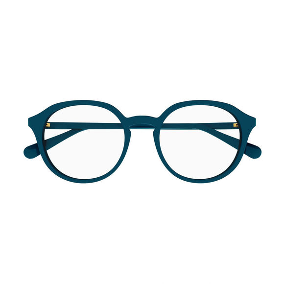 GUCCI Rectangular Eyeglasses GG1004o-005-51 Blue Frame Clear Lenses - Picture 2 of 6